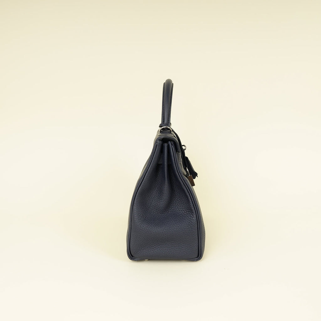 Hermes Bleu Nuit Retourne Kelly 28 Bag