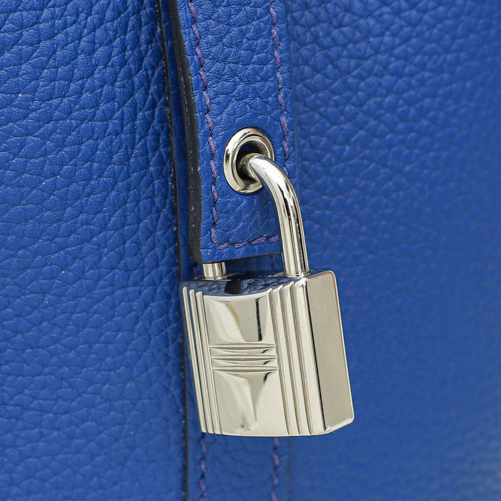 Hermes Bleu Royal Picotin Lock 18 Bag W/ Twilly