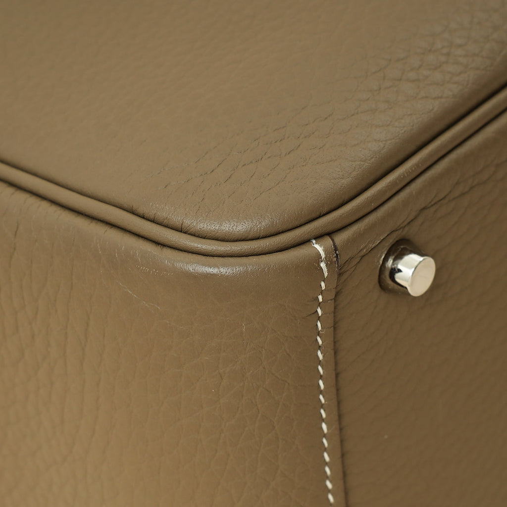 Hermes Etoupe Mini Lindy Bag