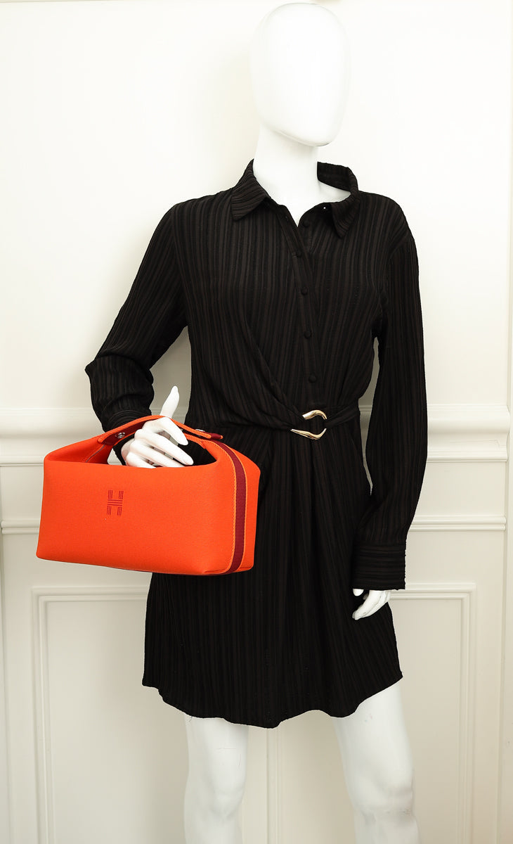 Hermes Orange Feu Bride-a-Brac Large Case