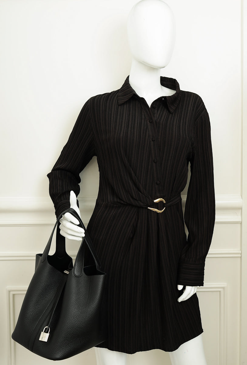 Hermes Noir Picotin Lock 22 Bag