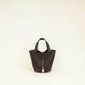 Hermes Ebene Picotin Lock 18 Barenia Faubourg Bag