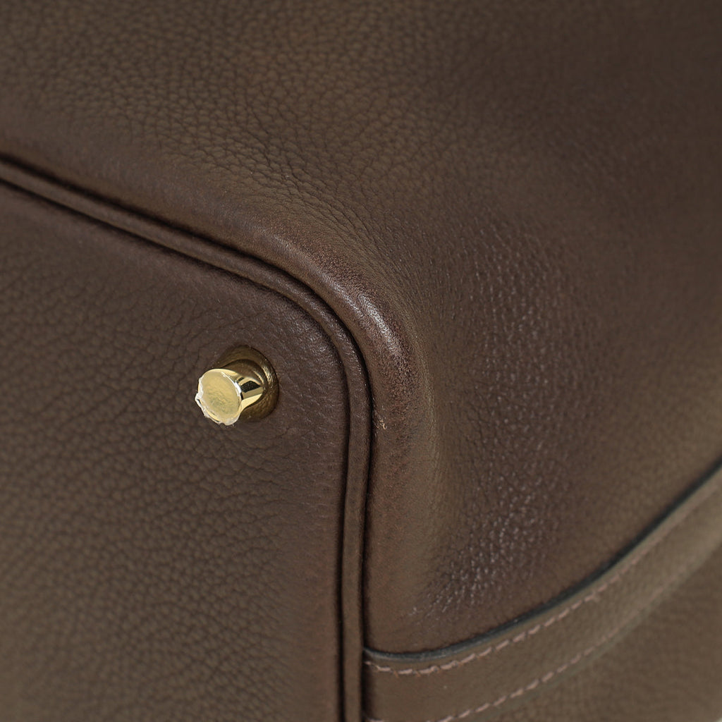 Hermes Ebene Picotin Lock 18 Barenia Faubourg Bag