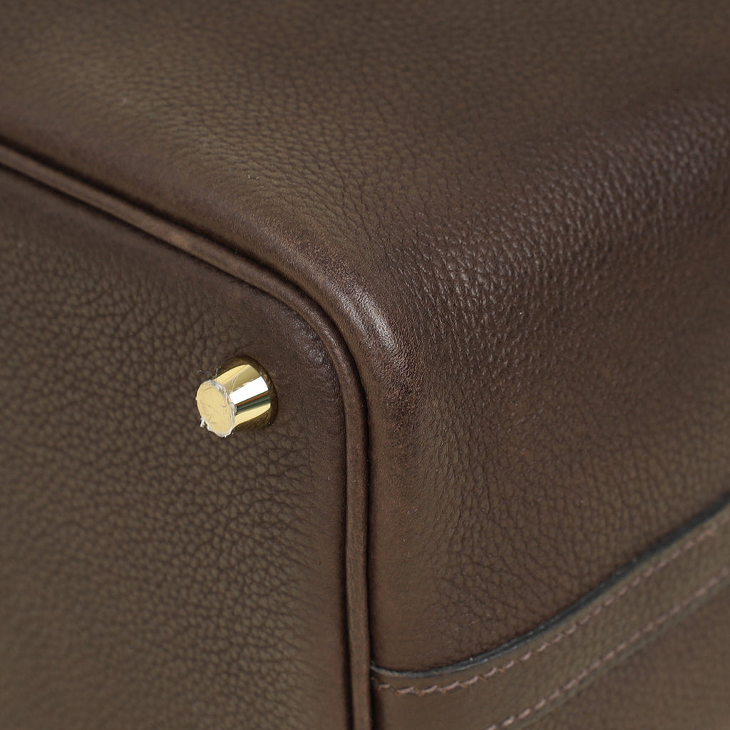 Hermes Ebene Picotin Lock 18 Barenia Faubourg Bag