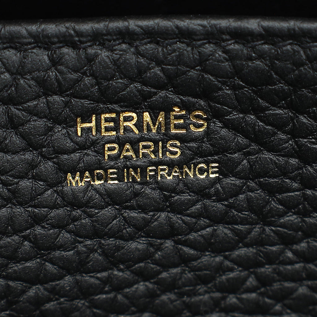 Hermes Noir Halzan 25 Bag