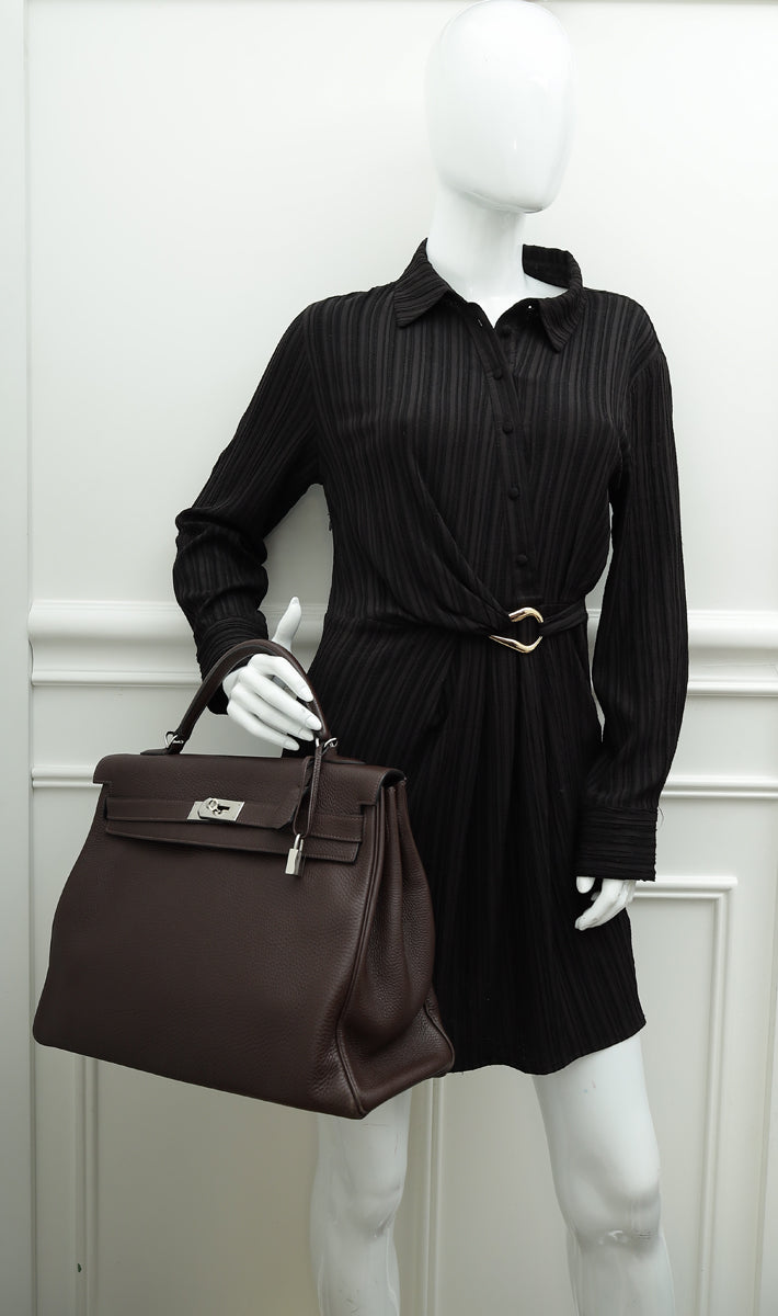 Hermes Chocolate Retourne Kelly 40 Bag