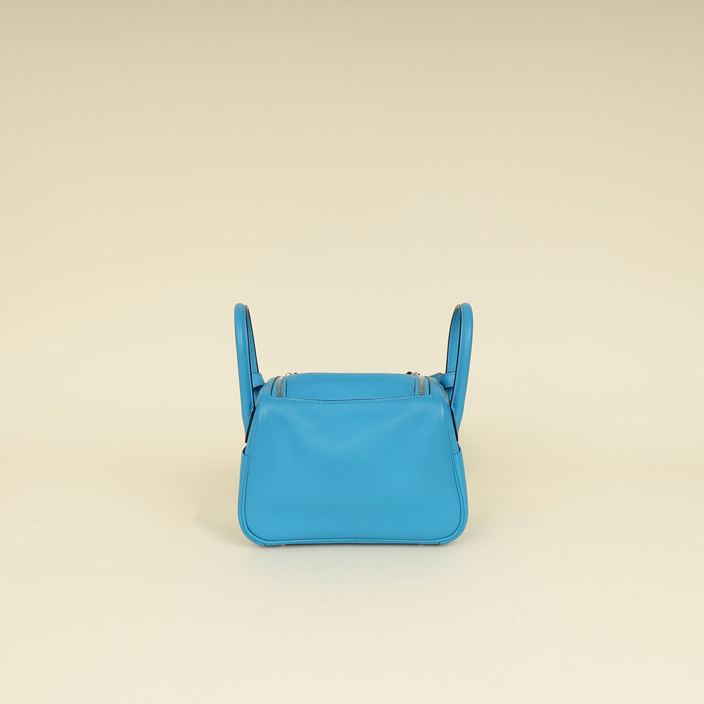 Hermes Bleu Frida Mini Lindy Bag