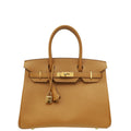 Hermes Caramel Retourne Birkin 30 Bag