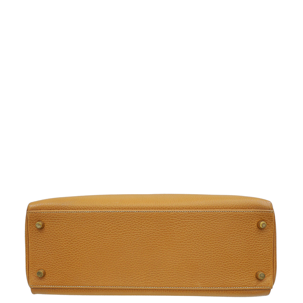 Hermes Naturelle Vintage Kelly 32 Retourne Ardennes Bag