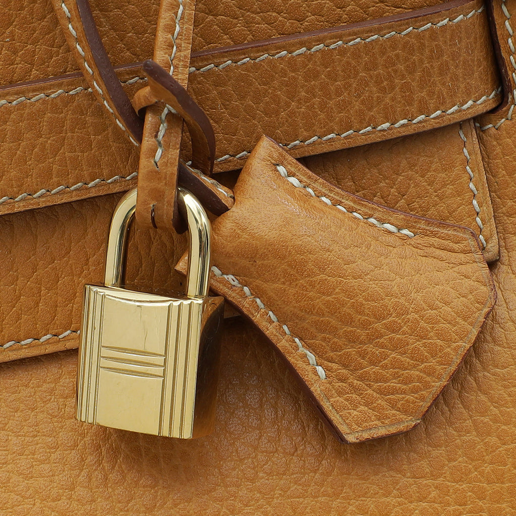 Hermes Naturelle Vintage Kelly 32 Retourne Ardennes Bag