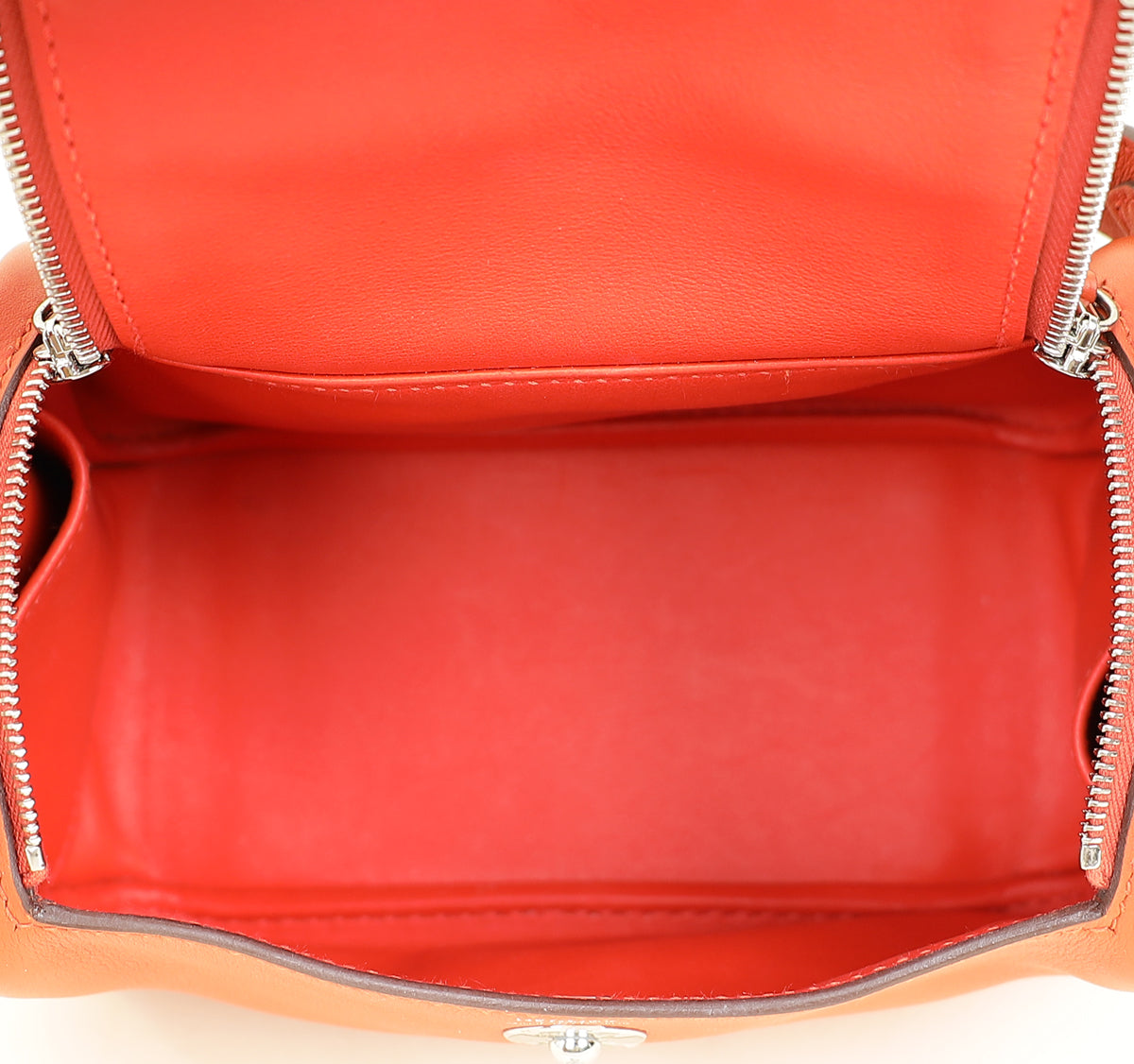 Hermes Terre Battue Capucine Verso Mini Lindy Bag