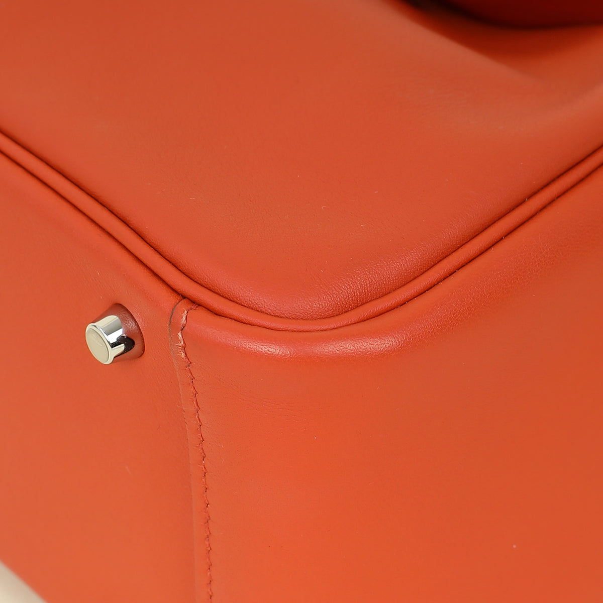 Hermes Terre Battue Capucine Verso Mini Lindy Bag