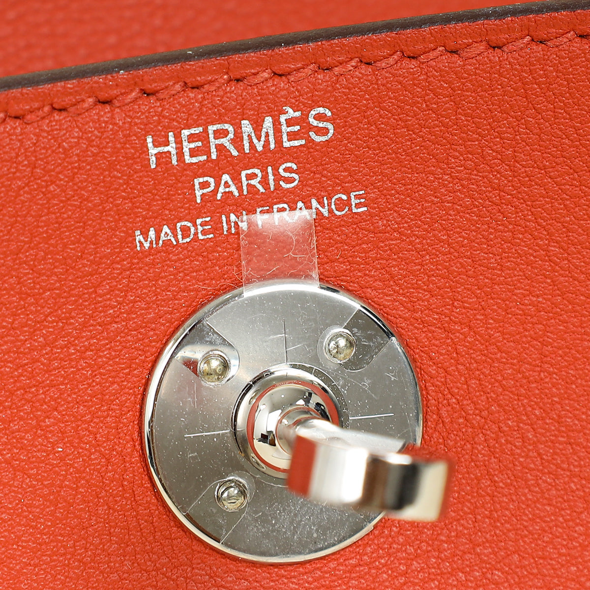 Hermes Terre Battue Capucine Verso Mini Lindy Bag