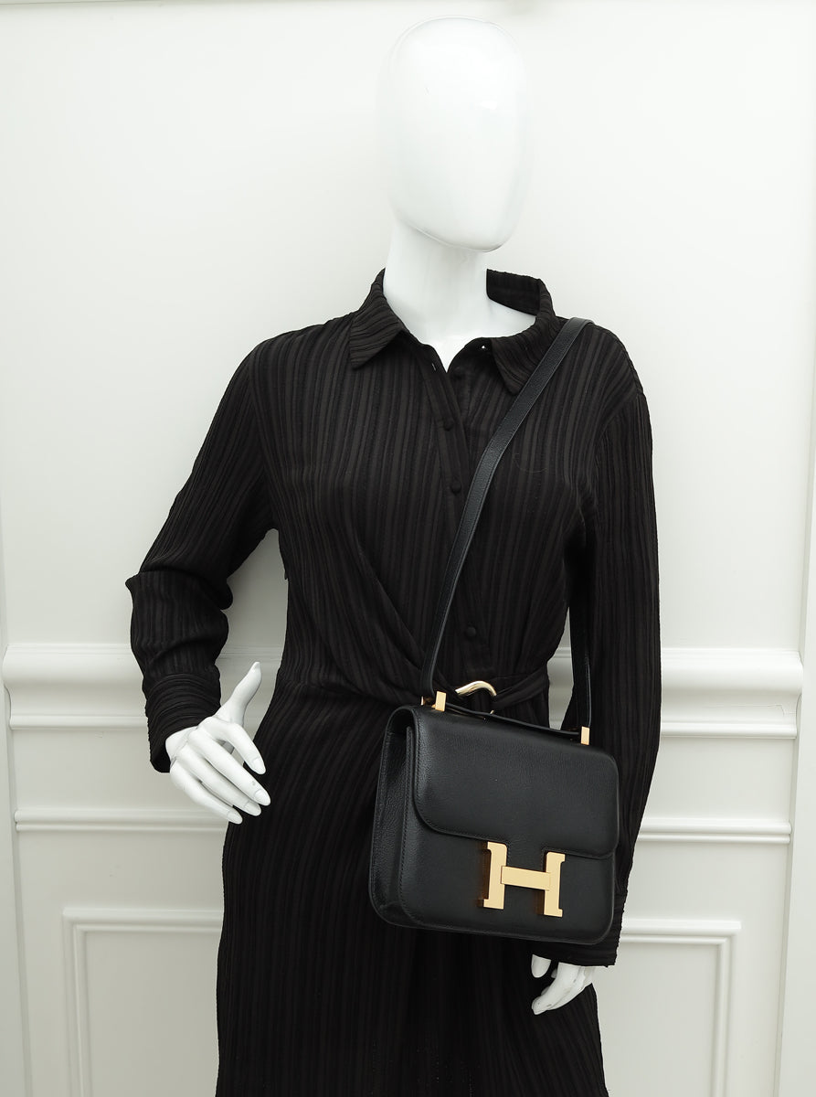 Hermes Noir Constance 1-24 Chevre Chamkila Bag