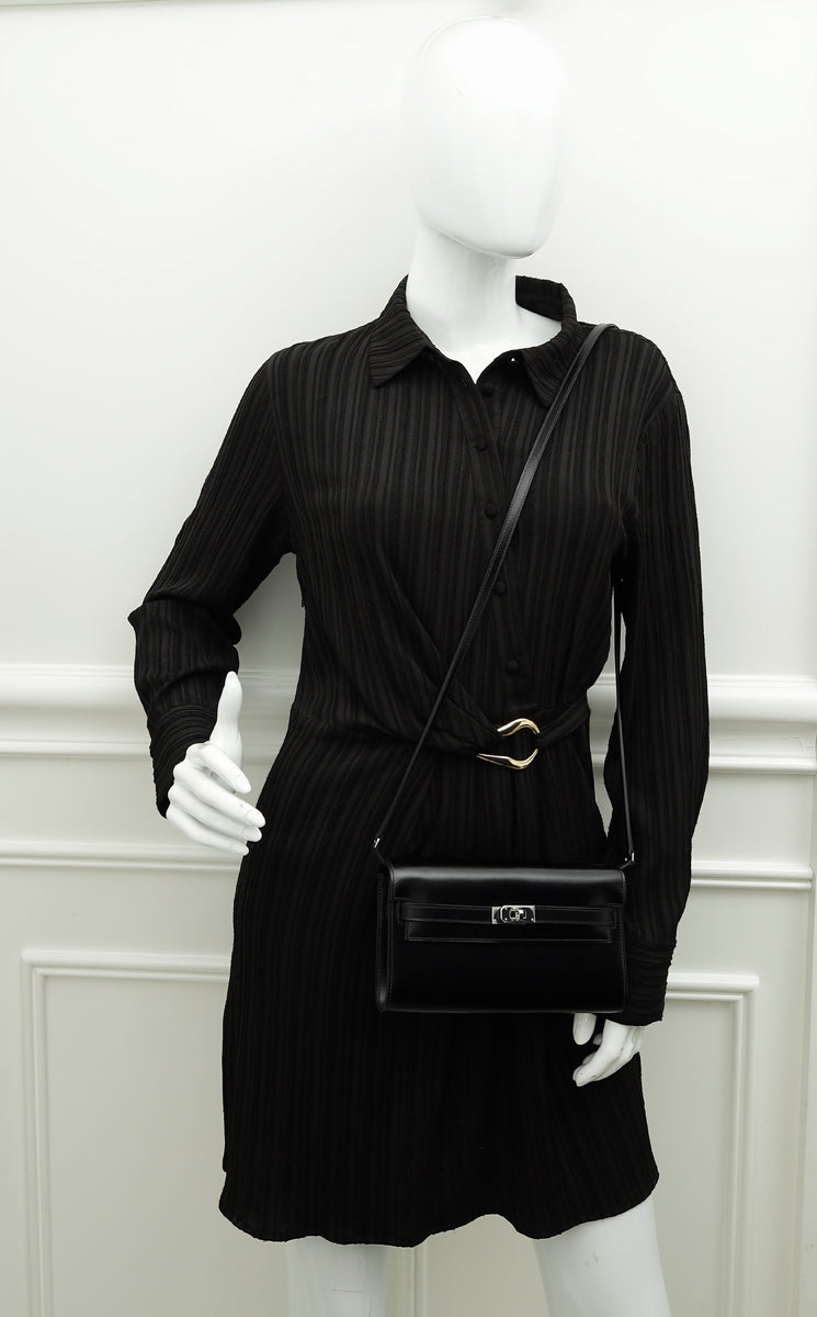 Hermes Noir Kelly Classique To Go Wallet