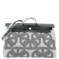 Hermes Bicolor Herbag Zip Cabine Circuit 24" Motif, Plume Bag