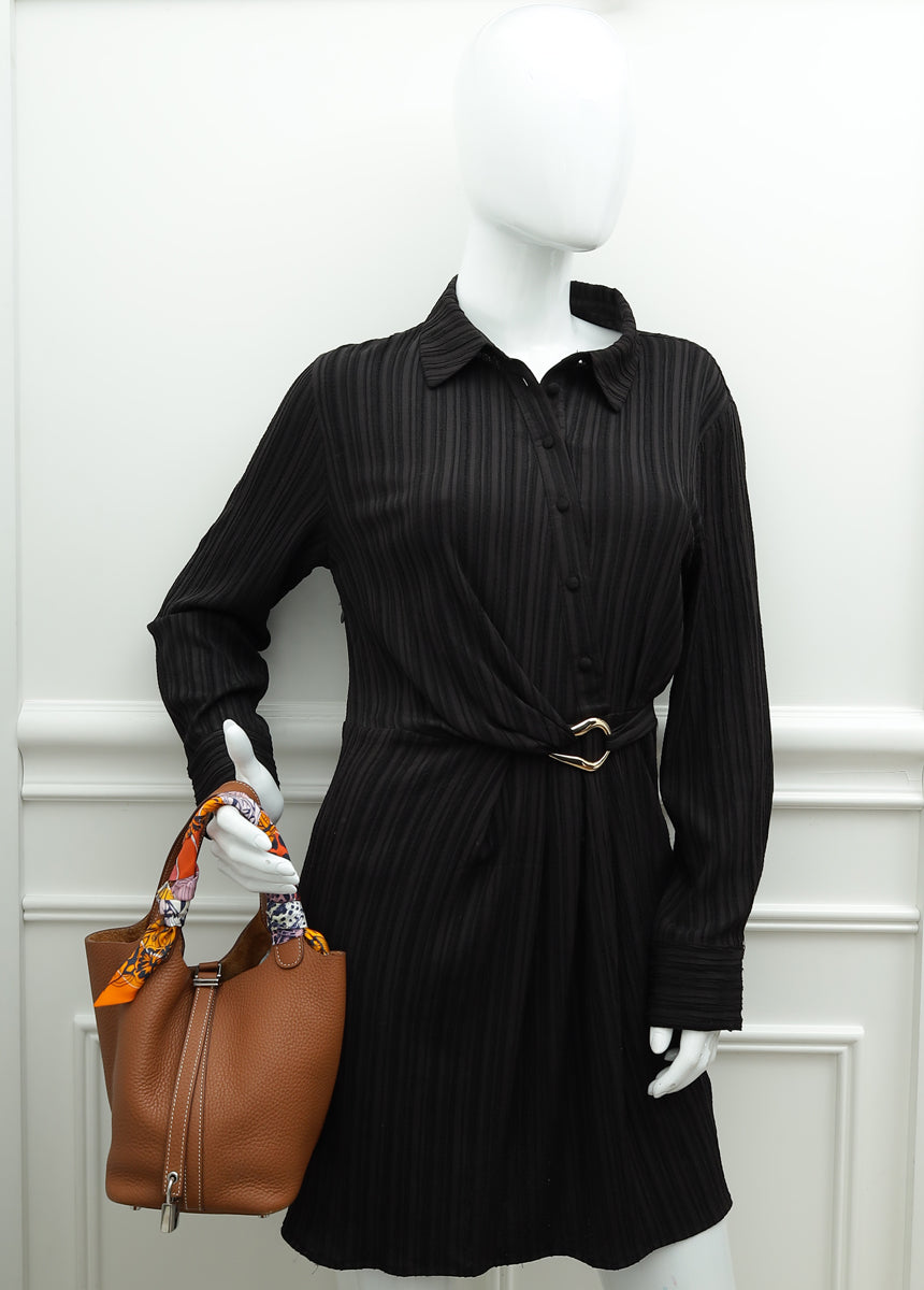 Hermes Gold Picotin Lock 18 Bag w/ Twilly