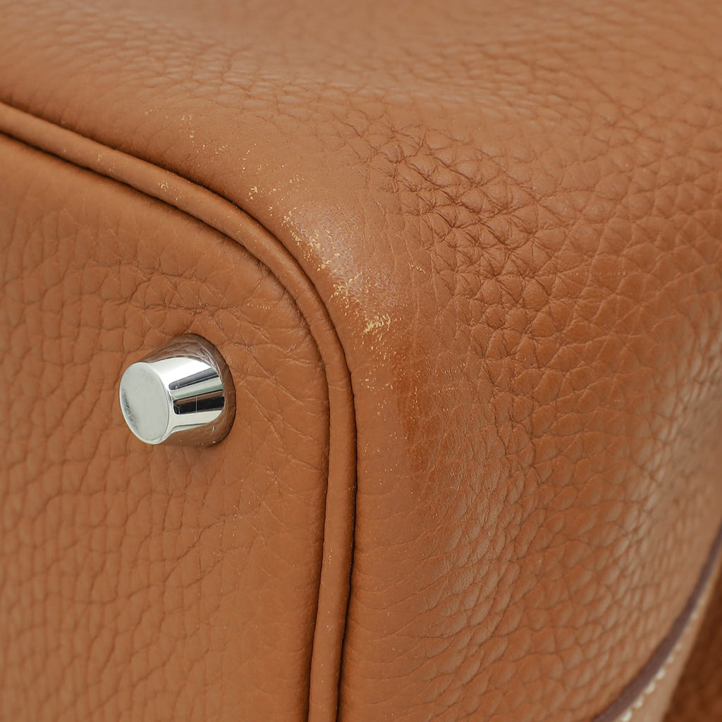 Hermes Gold Picotin Lock 18 Bag w/ Twilly