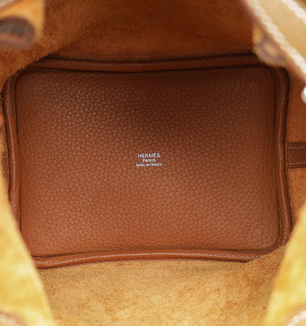 Hermes Gold Picotin Lock 18 Bag w/ Twilly