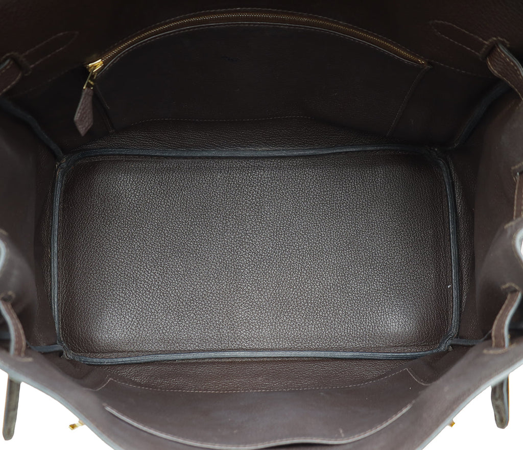 Hermes Chocolate Retourne Birkin 35 Bag
