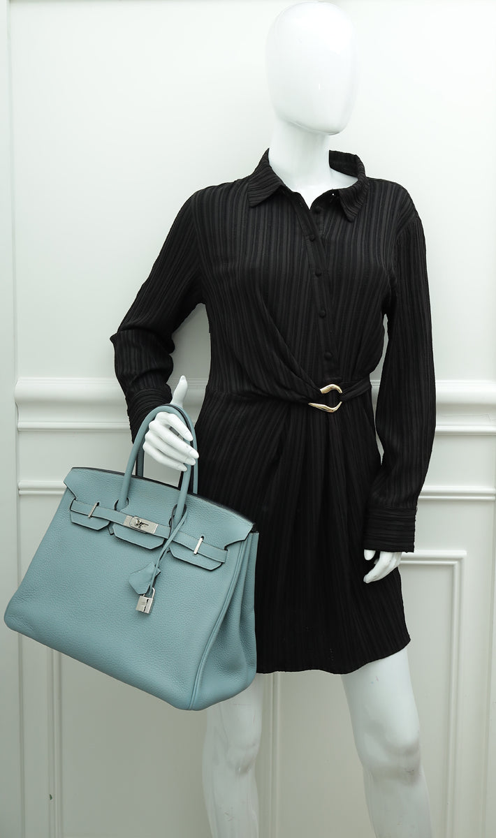 Hermes Ciel Birkin 35 Bag