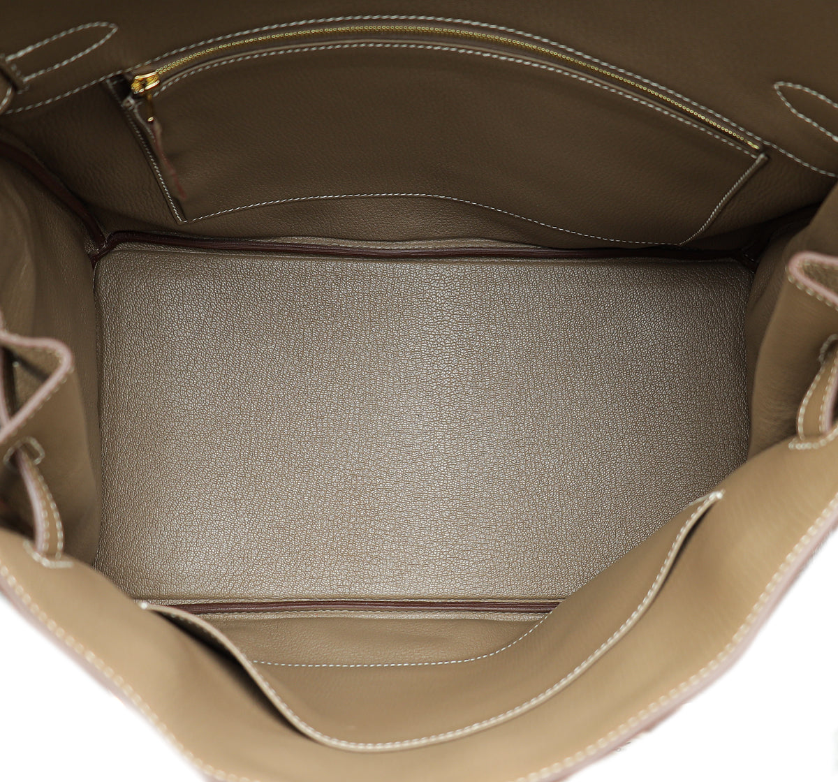 Hermes Etoupe Retourne Birkin 35 Bag