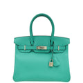 Hermes Vert Verone Birkin 30 Bag