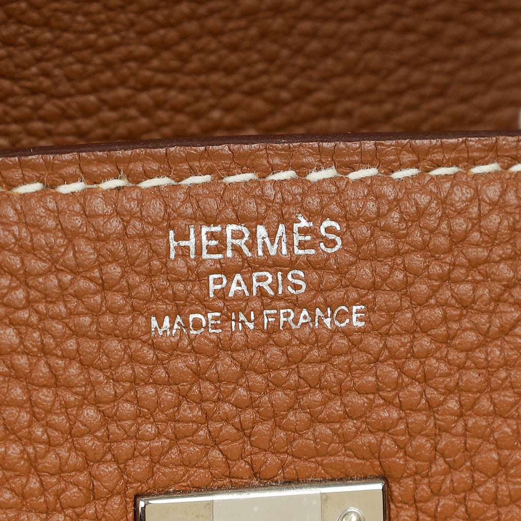 Hermes Gold Birkin 25 Togo Bag