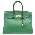 Hermes Vert Bengal Retourne Birkin 35 Bag