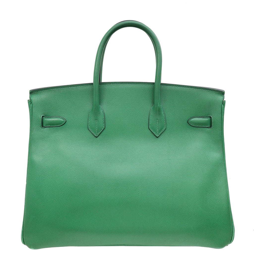 Hermes Vert Bengal Retourne Birkin 35 Bag
