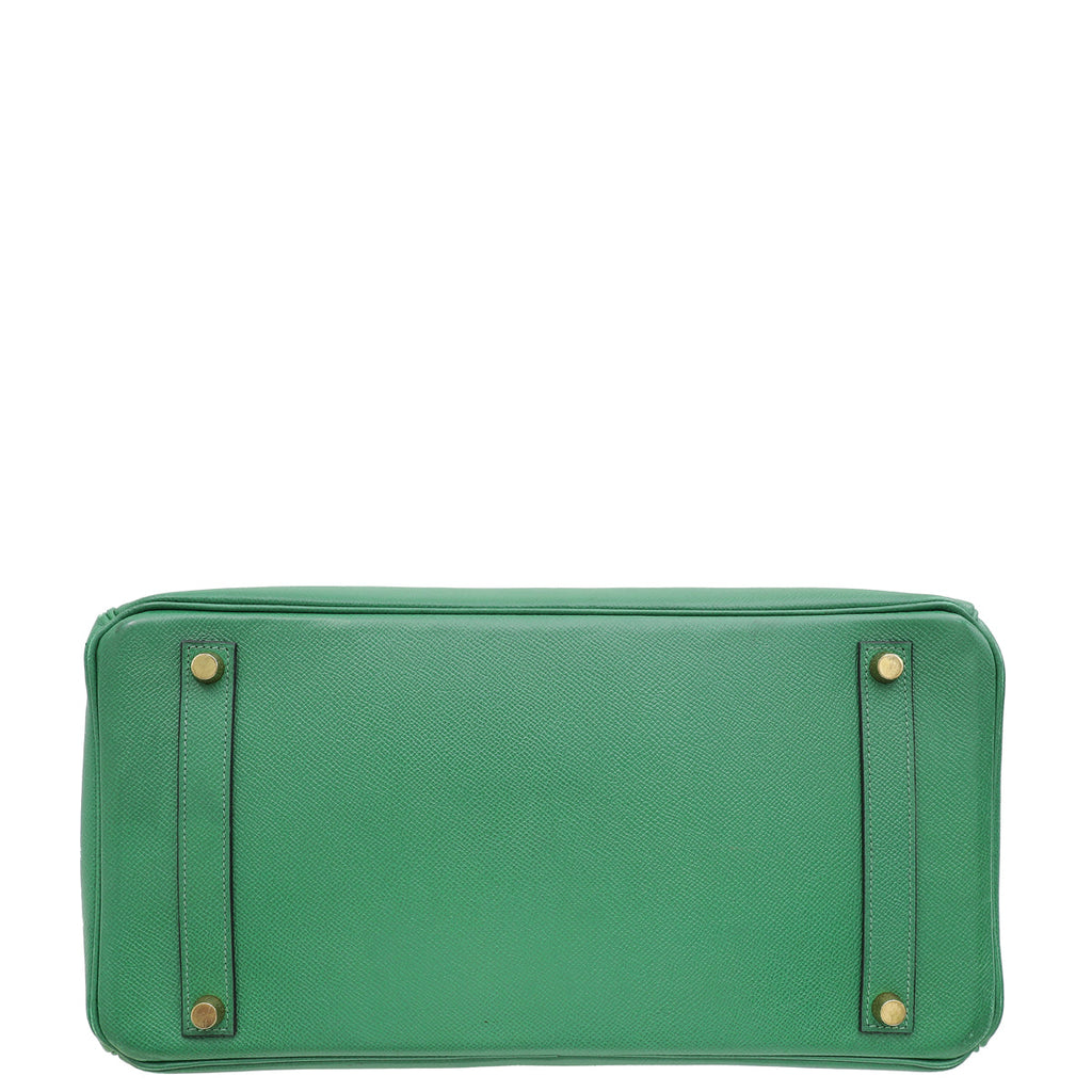 Hermes Vert Bengal Retourne Birkin 35 Bag