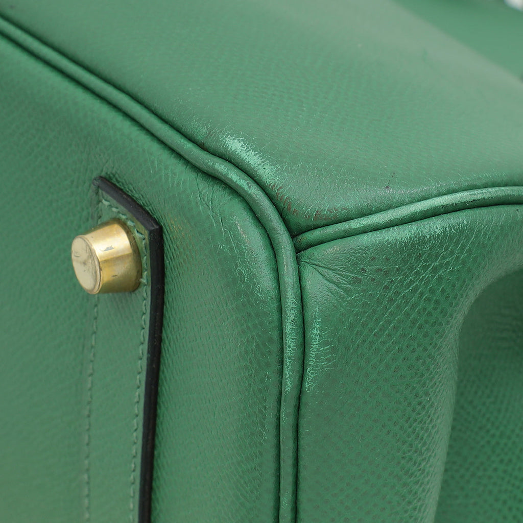 Hermes Vert Bengal Retourne Birkin 35 Bag