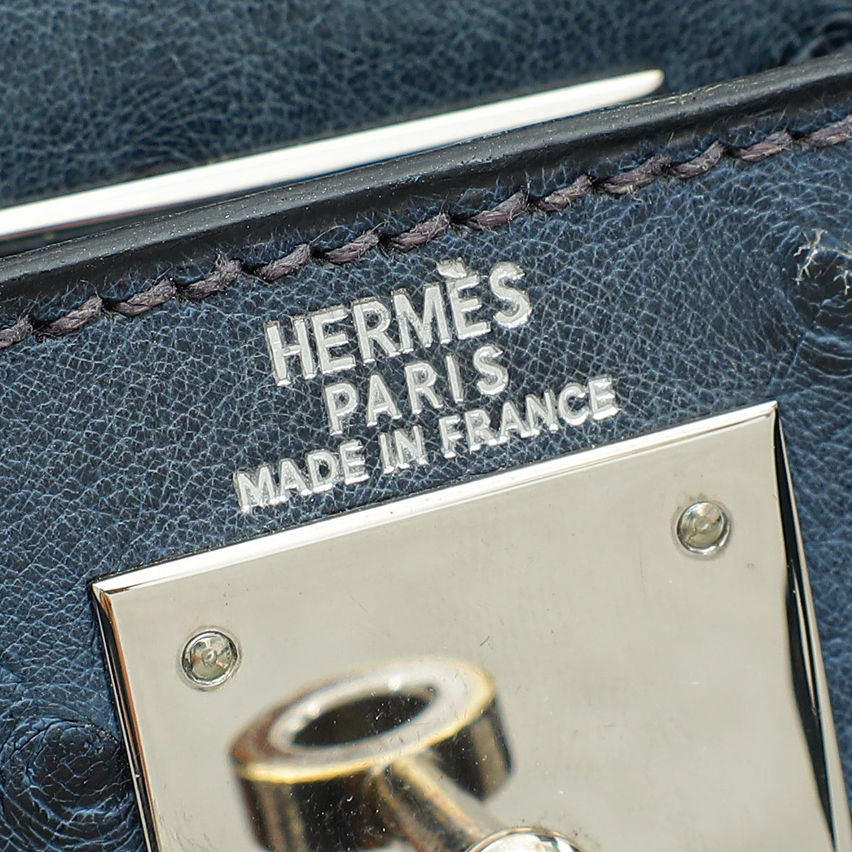 Hermes Bleu Roi Ostrich Sellier Kelly 28 Bag