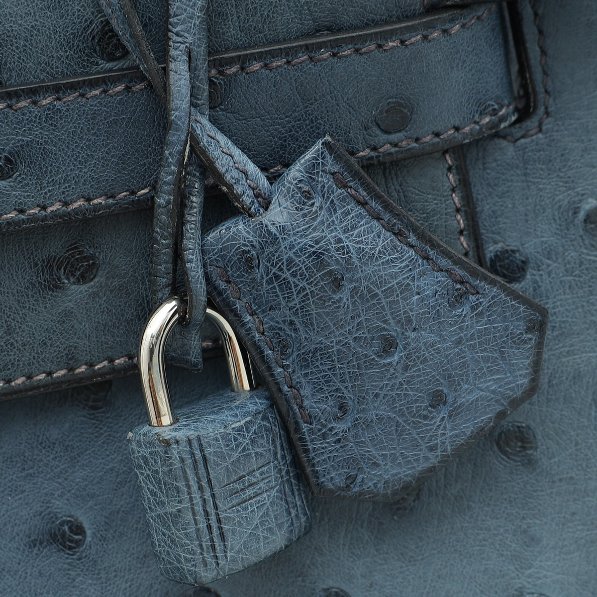Hermes Bleu Roi Ostrich Sellier Kelly 28 Bag
