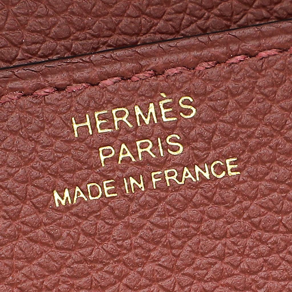 Hermes Rouge H Constance To Go Evercolor Wallet