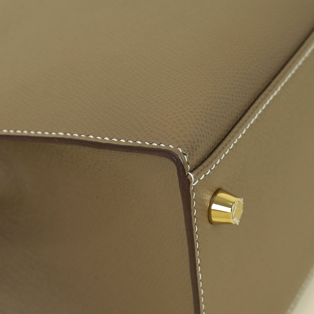 Hermes Etoupe Kelly 28 Sellier Bag