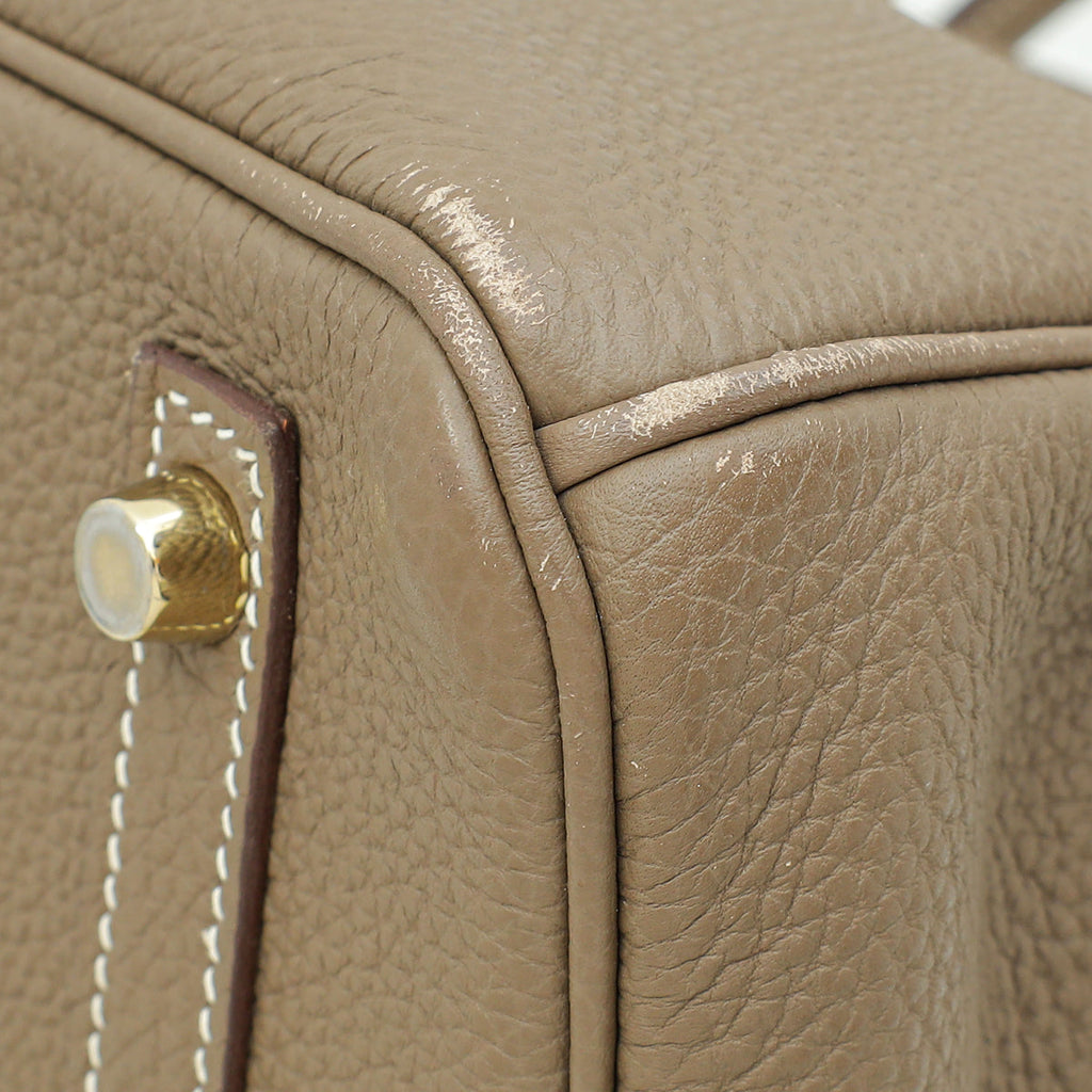 Hermes Etoupe Retourne Birkin 30 Bag