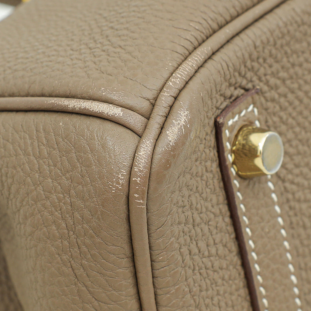 Hermes Etoupe Retourne Birkin 30 Bag