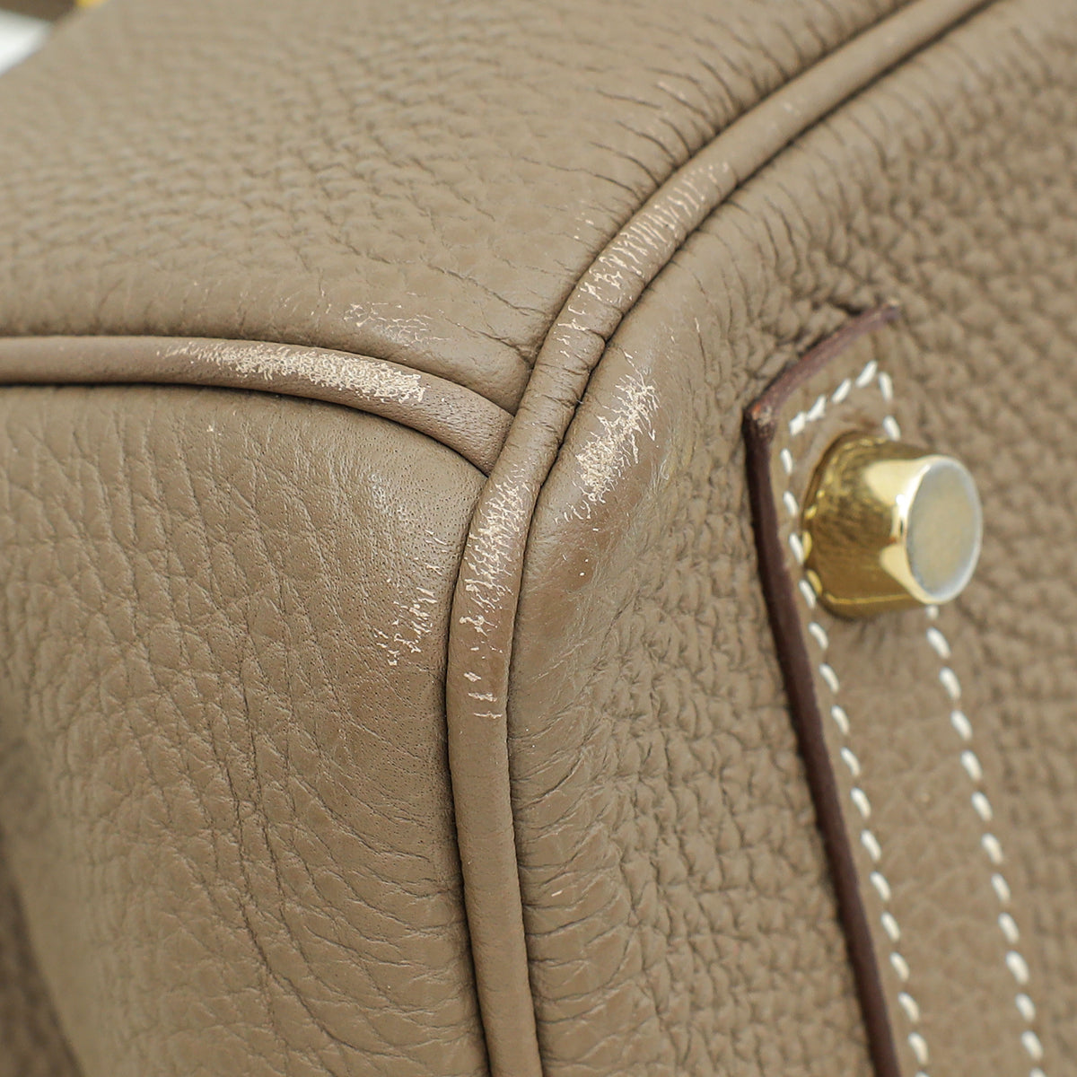 Hermes Etoupe Retourne Birkin 30 Bag
