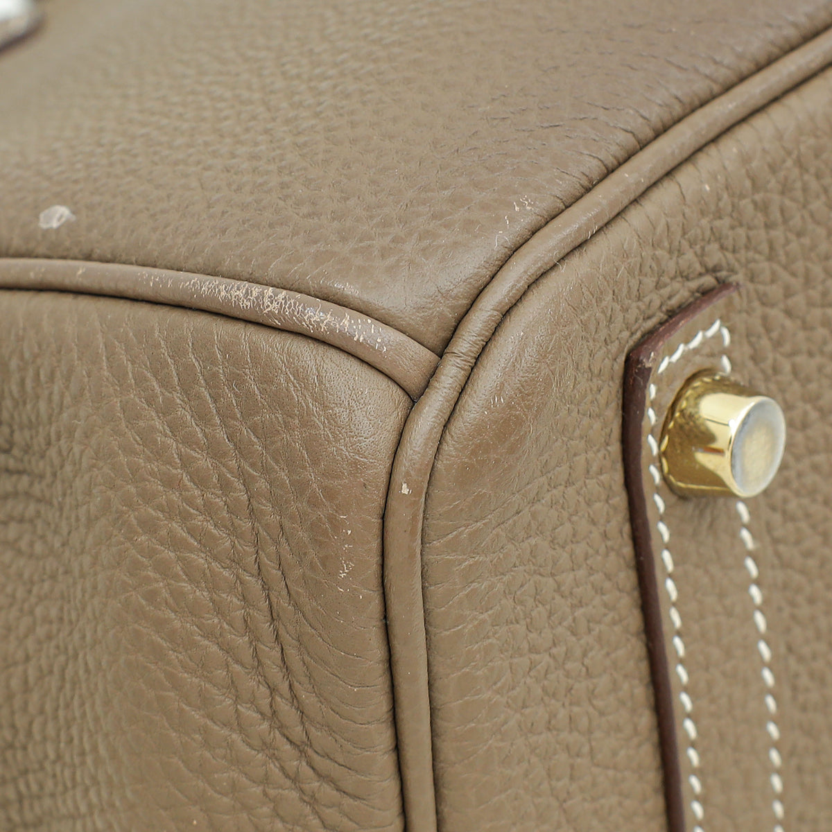 Hermes Etoupe Retourne Birkin 30 Bag