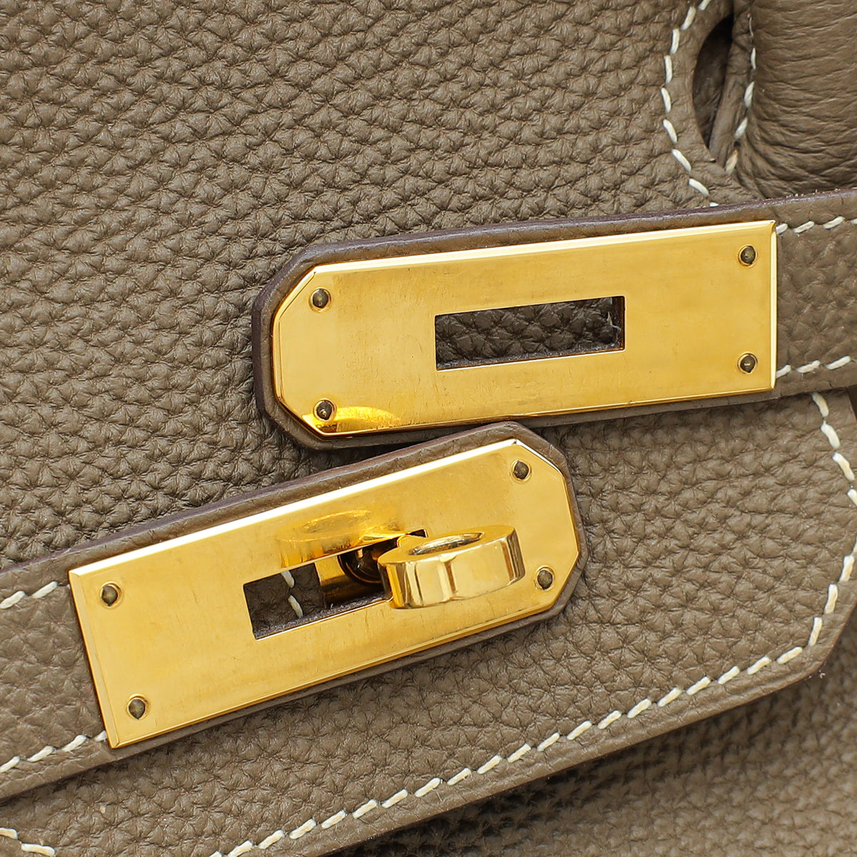 Hermes Etoupe Retourne Birkin 30 Bag