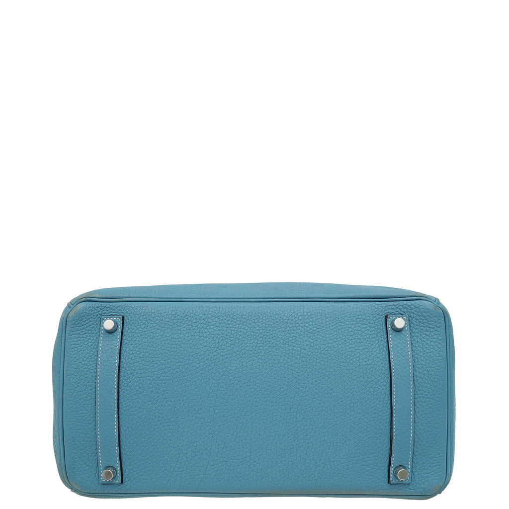 Hermes Blue Jean Retourne Birkin 35 Bag