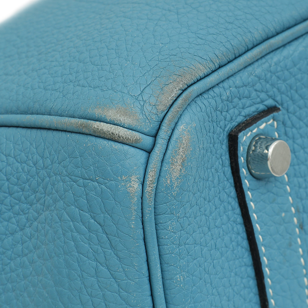 Hermes Blue Jean Retourne Birkin 35 Bag