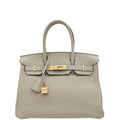 Hermes Gris Tourterelle Birkin 30 Bag