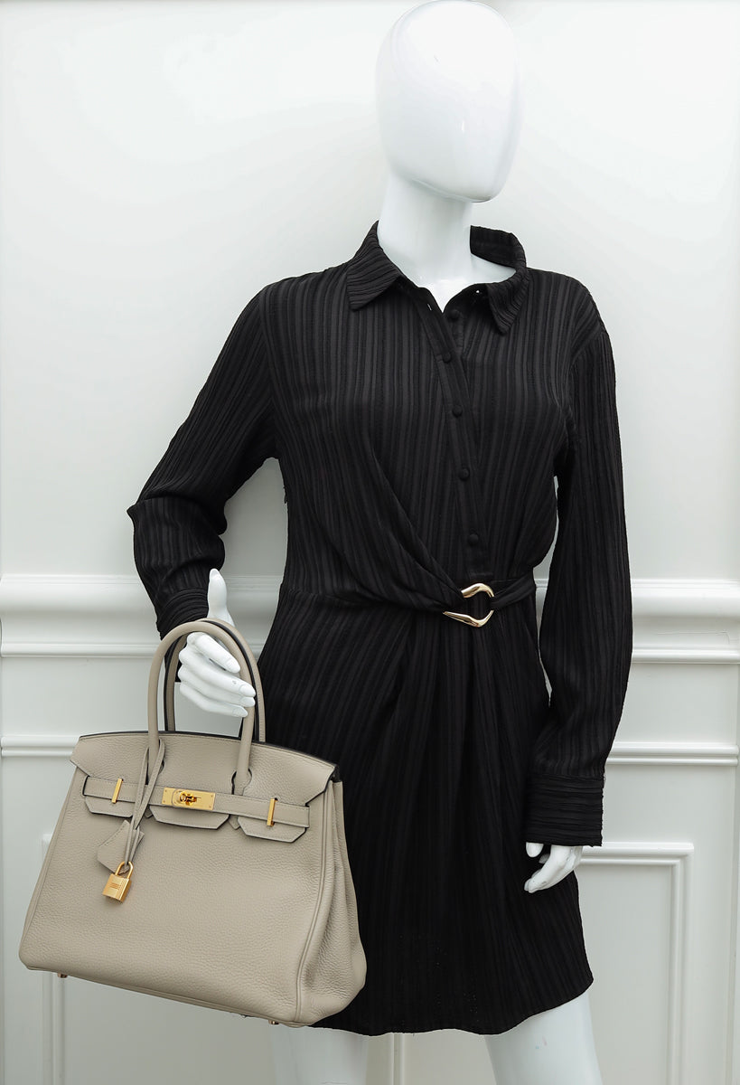 Hermes Gris Tourterelle Birkin 30 Bag