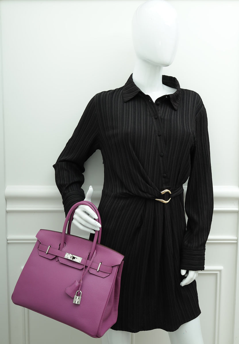 Hermes Cyclamen Birkin 30 Chevre Bag