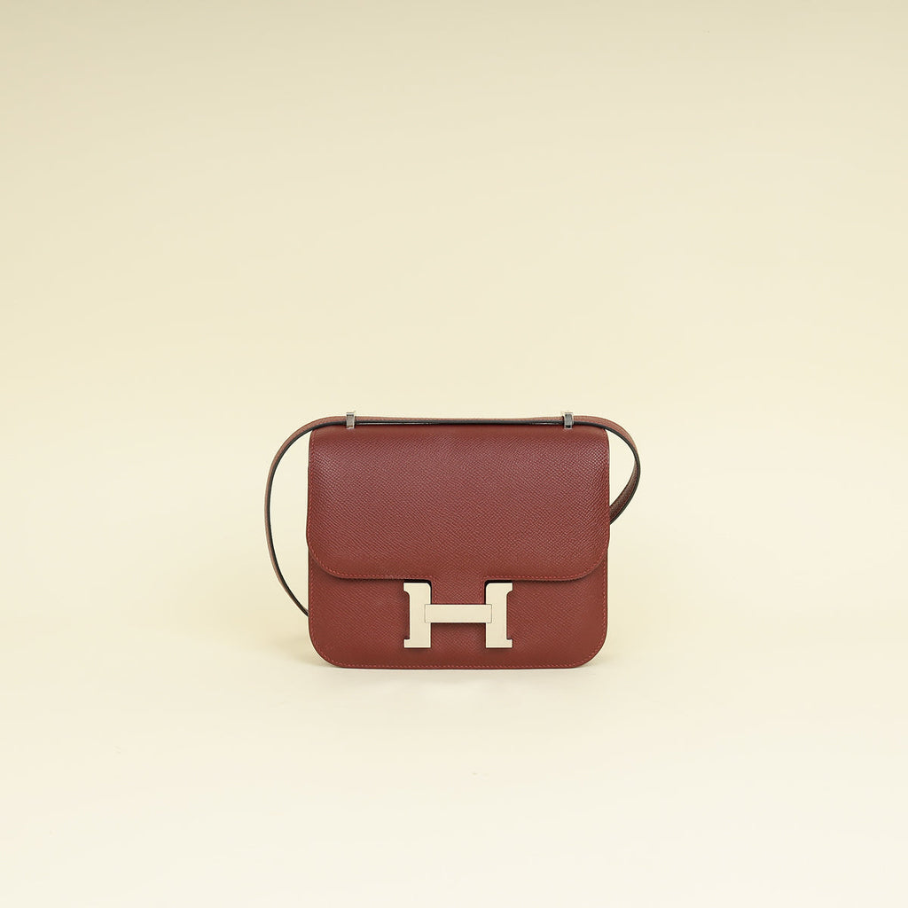 Hermes Rouge H Constance III Re-Edition Mini Bag