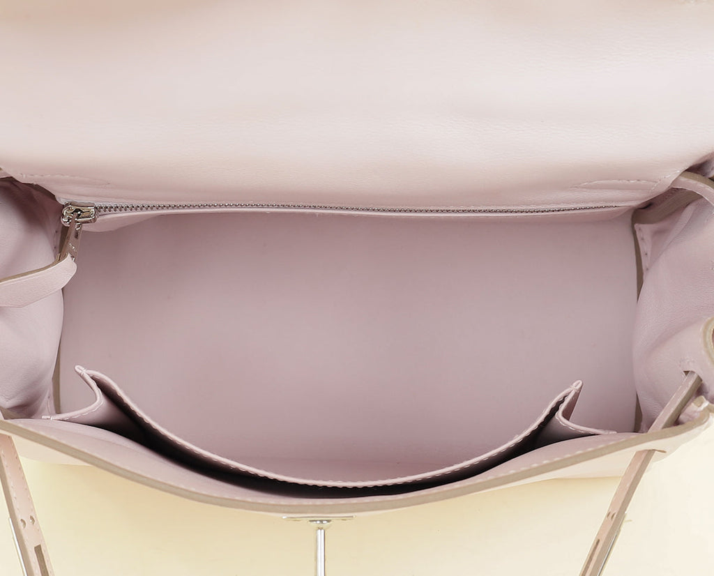 Hermes Mauve Pale Retourne Kelly 25 Bag