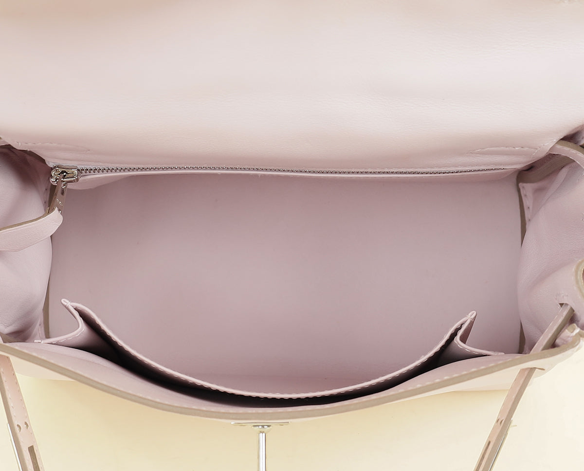 Hermes Mauve Pale Retourne Kelly 25 Bag