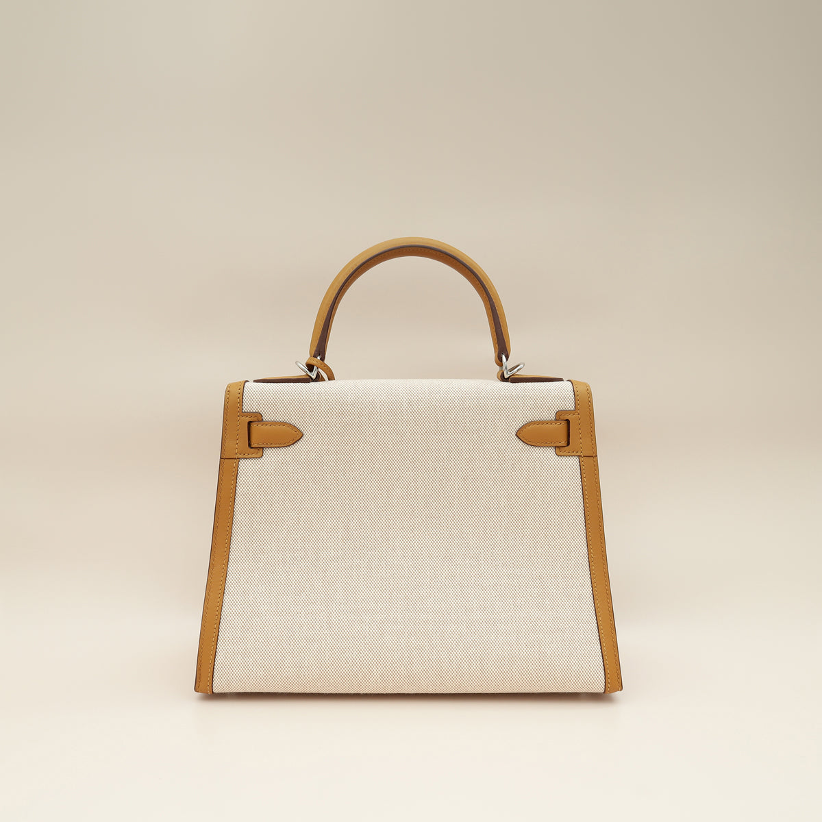 Hermes Bicolor Toile H Swift Kelly Sellier 28 Bag